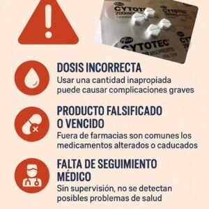 Riesgos de automedicarse con Cytotec sin receta médica